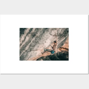 Adam Ondra Climbing Painting Posters and Art